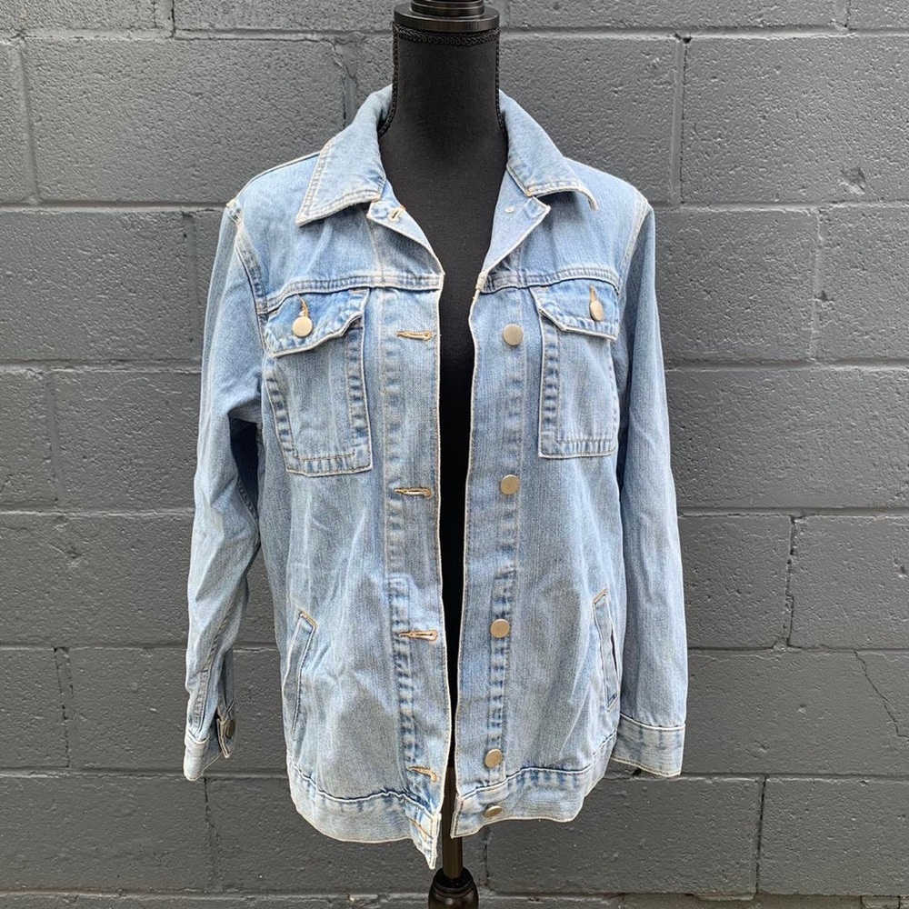Light washed out denim jean jacket asos oversized